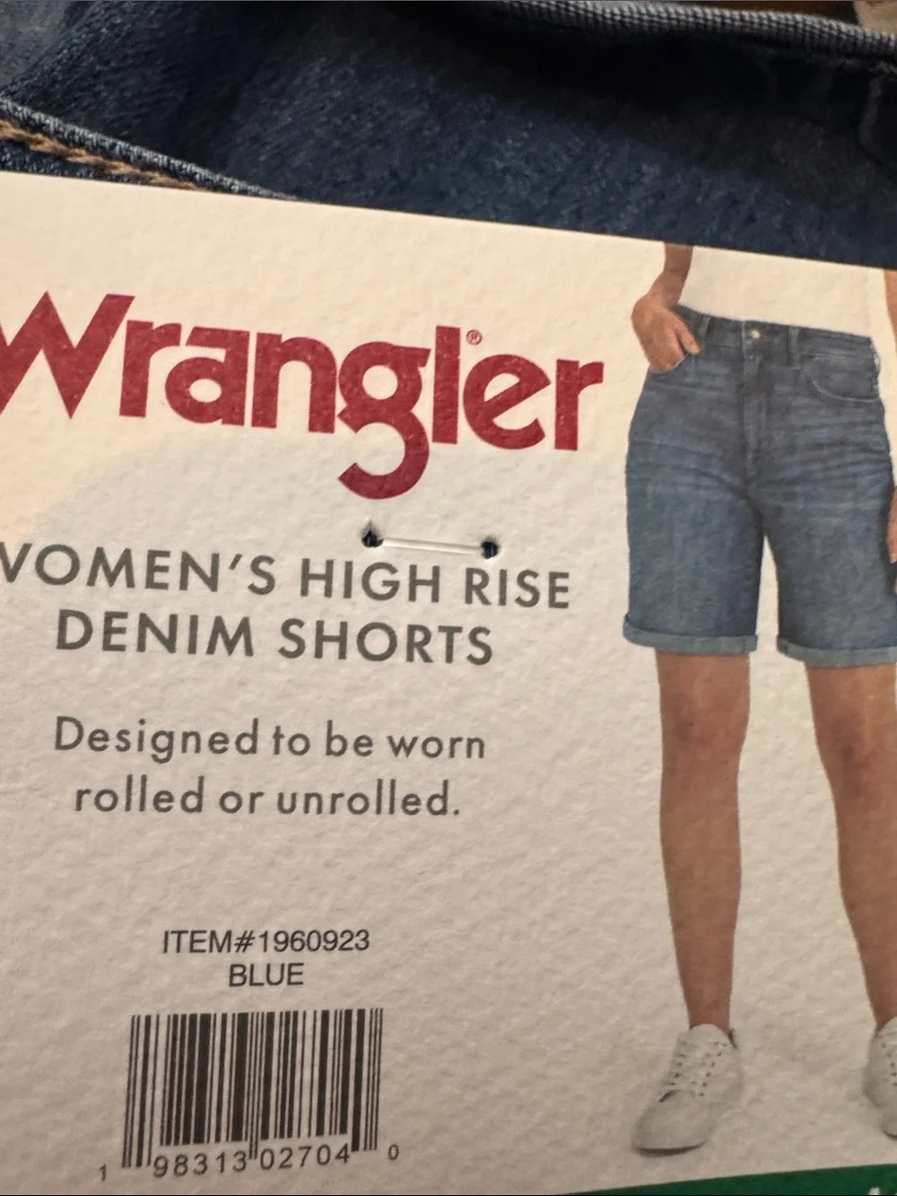 Wrangler high-rise denim shorts Denim Shorts - Blue